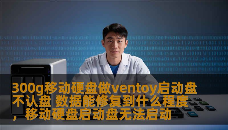 300g移动硬盘做ventoy启动盘不认盘 数据能修复到什么程度，移动硬盘启动盘无法启动