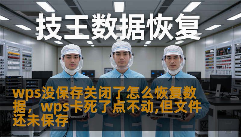 wps没保存关闭了怎么恢复数据，wps卡死了点不动,但文件还未保存
