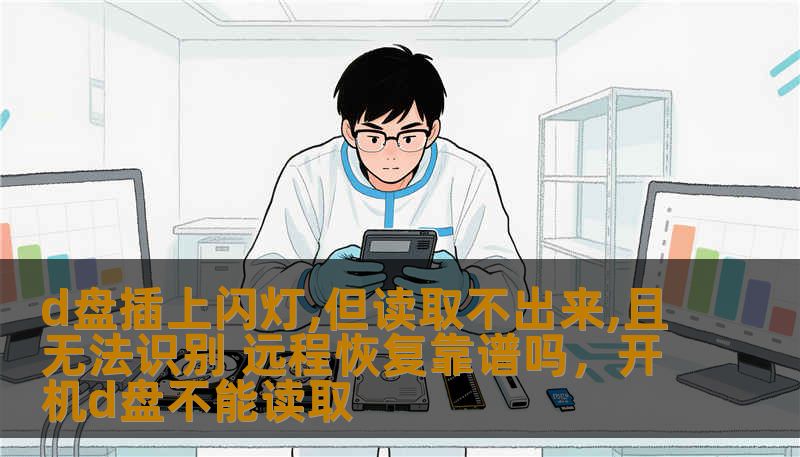 d盘插上闪灯,但读取不出来,且无法识别 远程恢复靠谱吗，开机d盘不能读取