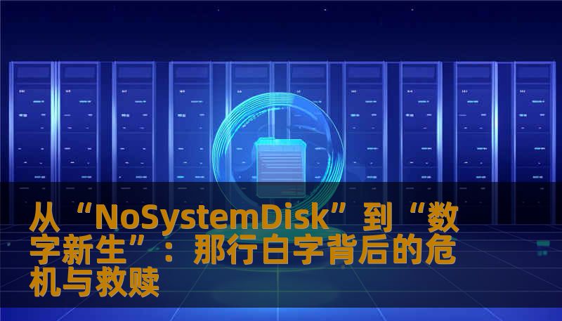 从“NoSystemDisk”到“数字新生”：那行白字背后的危机与救赎