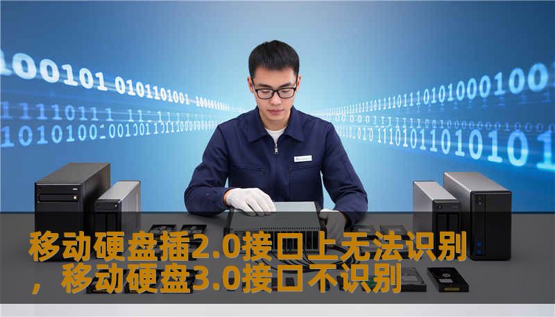 移动硬盘插2.0接口上无法识别，移动硬盘3.0接口不识别
