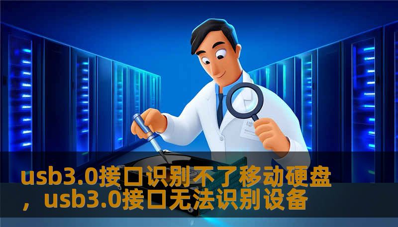 usb3.0接口识别不了移动硬盘，usb3.0接口无法识别设备                    先做最简单的“三连试”：换一条数据线、换一个USB口、换一台电脑。这一步常常能直接定位是线材、接口还是移动硬盘本身的问题。尤其是USB3.0线与接口接触不良或质量差，会导致设备无法上电或识别。如果在其它电脑或USB2.0口能识别，说明硬盘本身大概率正常，问题偏向接口协议或驱动兼容。    接着检查