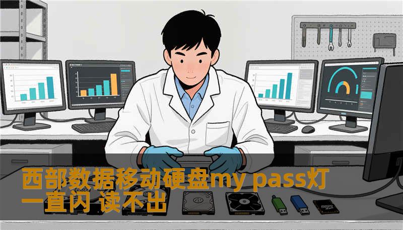 西部数据移动硬盘my pass灯一直闪 读不出