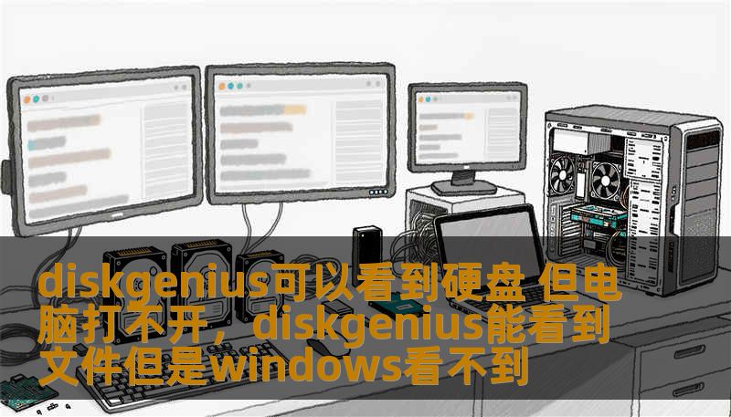 diskgenius可以看到硬盘 但电脑打不开，diskgenius能看到文件但是windows看不到