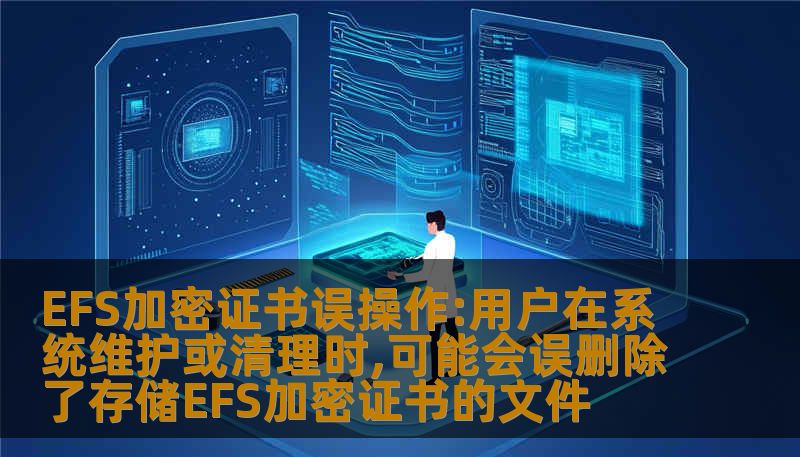 EFS加密证书误操作:用户在系统维护或清理时,可能会误删除了存储EFS加密证书的文件