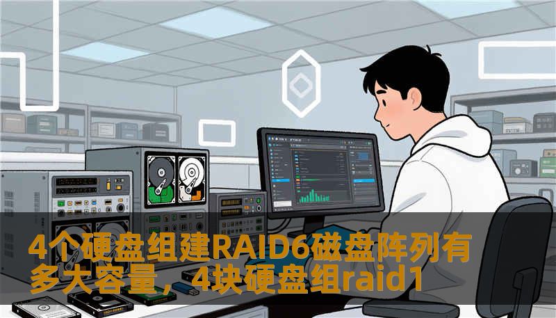 4个硬盘组建RAID6磁盘阵列有多大容量，4块硬盘组raid1