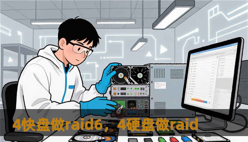 4快盘做raid6，4硬盘做raid