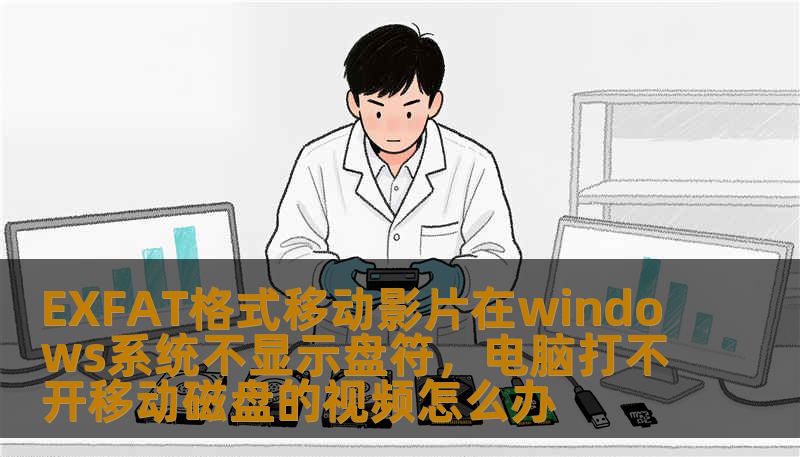 EXFAT格式移动影片在windows系统不显示盘符，电脑打不开移动磁盘的视频怎么办