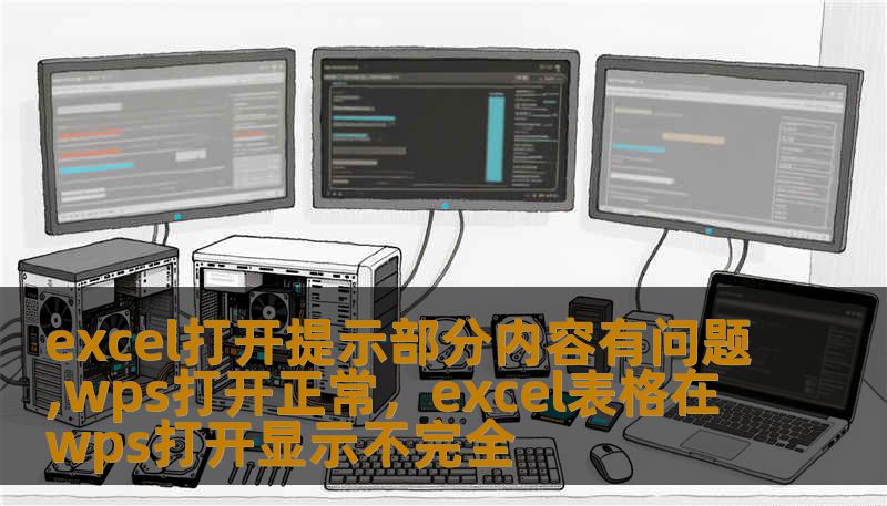 excel打开提示部分内容有问题,wps打开正常，excel表格在wps打开显示不完全