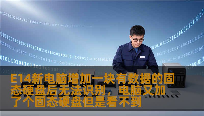 E14新电脑增加一块有数据的固态硬盘后无法识别，电脑又加了个固态硬盘但是看不到