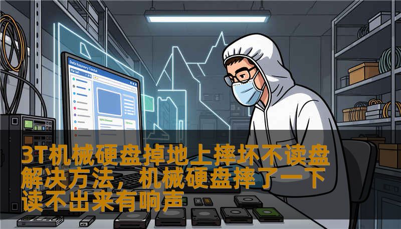 3T机械硬盘掉地上摔坏不读盘解决方法，机械硬盘摔了一下读不出来有响声