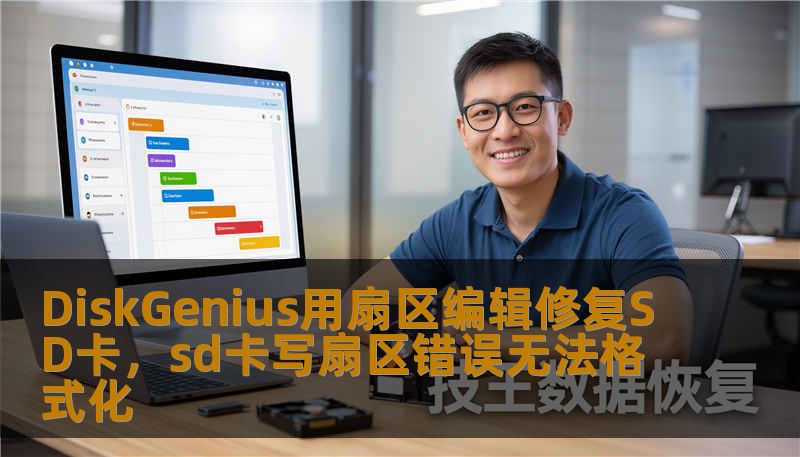 DiskGenius用扇区编辑修复SD卡，sd卡写扇区错误无法格式化