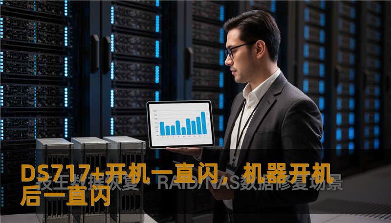 DS717+开机一直闪，机器开机后一直闪