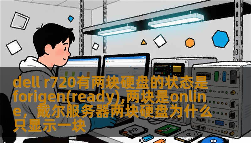 dell r720有两块硬盘的状态是forigen(ready),两块是online，戴尔服务器两块硬盘为什么只显示一块