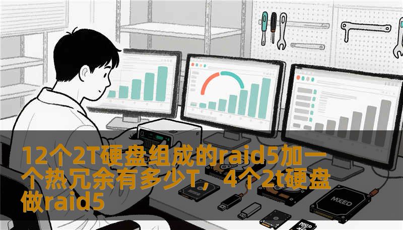 12个2T硬盘组成的raid5加一个热冗余有多少T，4个2t硬盘做raid5
