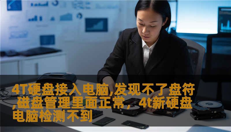 4T硬盘接入电脑,发现不了盘符,磁盘管理里面正常，4t新硬盘电脑检测不到