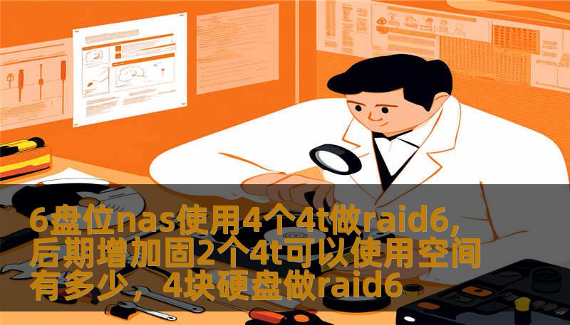 6盘位nas使用4个4t做raid6,后期增加固2个4t可以使用空间有多少，4块硬盘做raid6