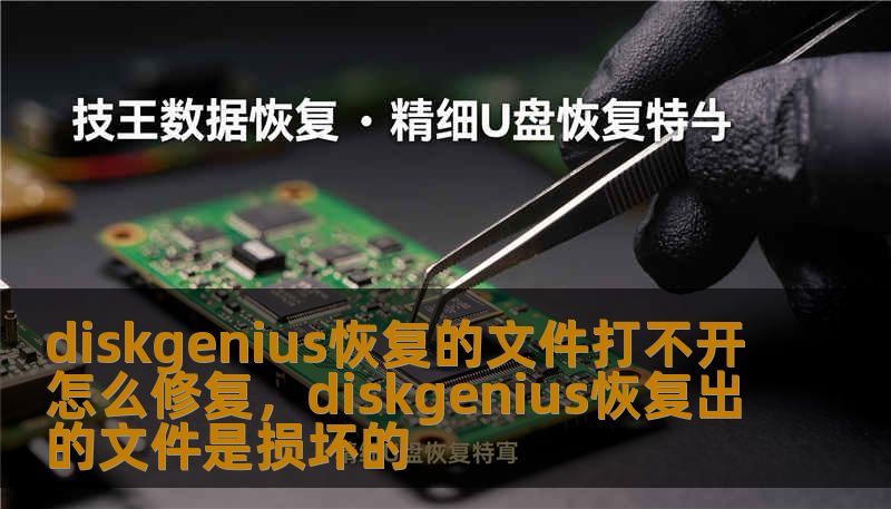 diskgenius恢复的文件打不开怎么修复，diskgenius恢复出的文件是损坏的