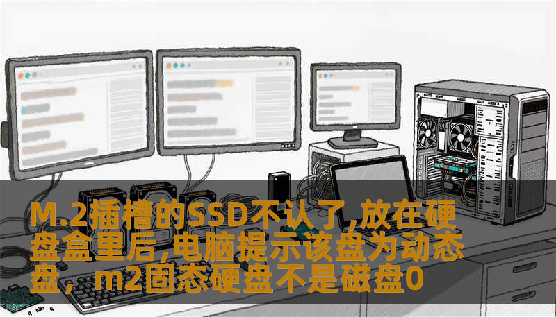 M.2插槽的SSD不认了,放在硬盘盒里后,电脑提示该盘为动态盘，m2固态硬盘不是磁盘0