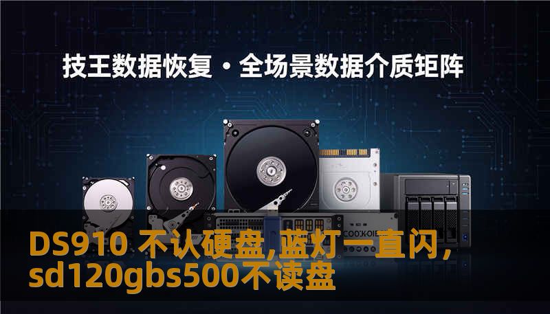 DS910 不认硬盘,蓝灯一直闪，sd120gbs500不读盘
