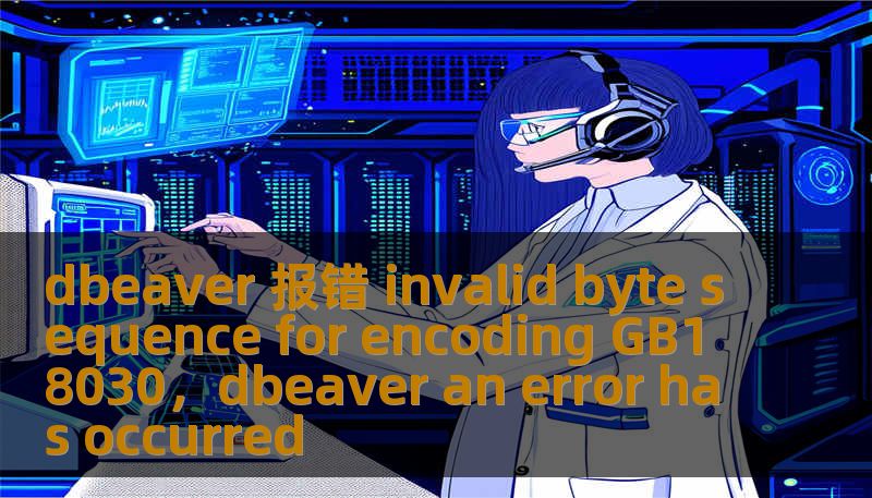 dbeaver 报错 invalid byte sequence for encoding GB18030，dbeaver an error has occurred
