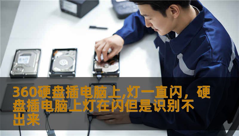 360硬盘插电脑上,灯一直闪，硬盘插电脑上灯在闪但是识别不出来