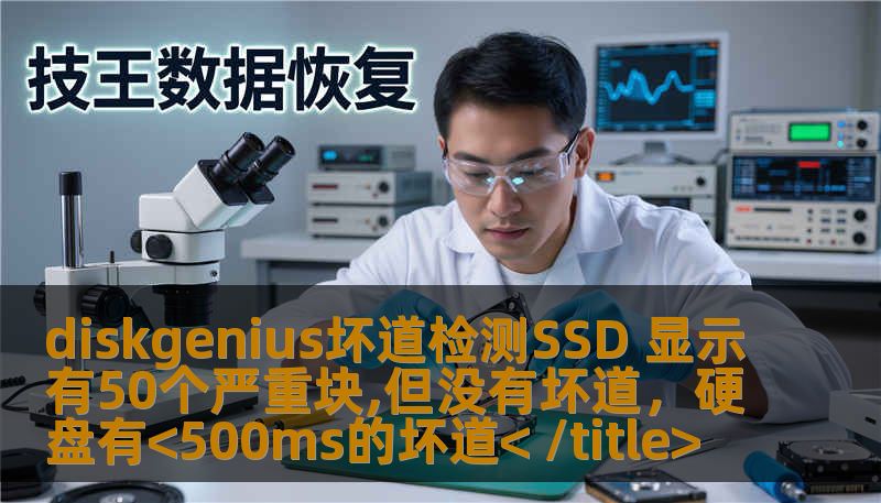 diskgenius坏道检测SSD 显示有50个严重块,但没有坏道，硬盘有<500ms的坏道< /title alt=