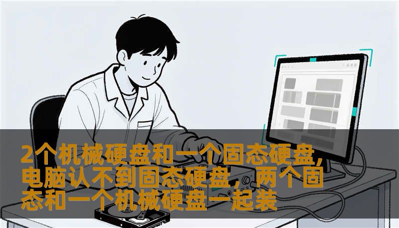 2个机械硬盘和一个固态硬盘,电脑认不到固态硬盘，两个固态和一个机械硬盘一起装