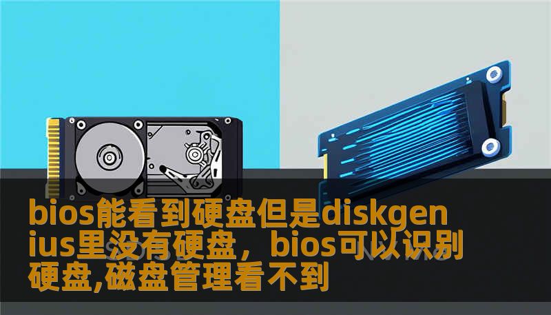 bios能看到硬盘但是diskgenius里没有硬盘，bios可以识别硬盘,磁盘管理看不到