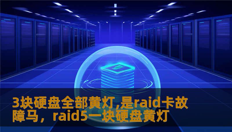 3块硬盘全部黄灯,是raid卡故障马，raid5一块硬盘黄灯