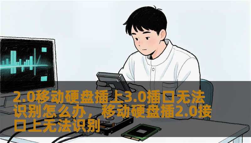 2.0移动硬盘插上3.0插口无法识别怎么办，移动硬盘插2.0接口上无法识别