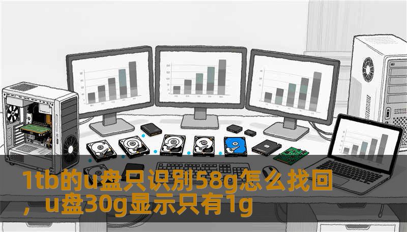 1tb的u盘只识別58g怎么找回，u盘30g显示只有1g