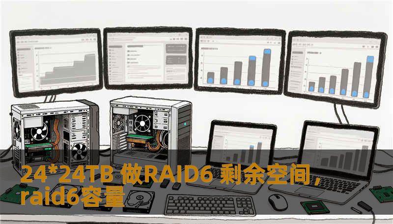 24*24TB 做RAID6 剩余空间，raid6容量
