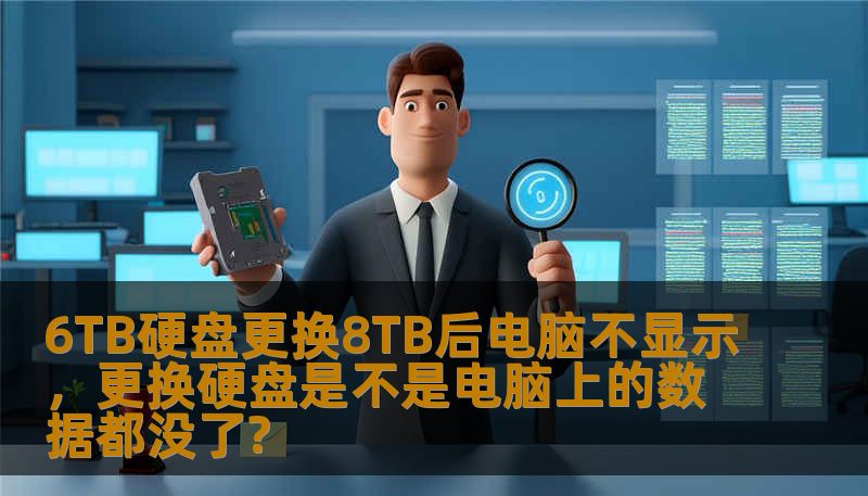 6TB硬盘更换8TB后电脑不显示，更换硬盘是不是电脑上的数据都没了?