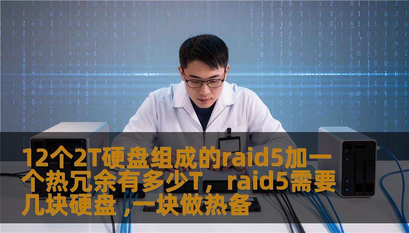 12个2T硬盘组成的raid5加一个热冗余有多少T，raid5需要几块硬盘 ,一块做热备