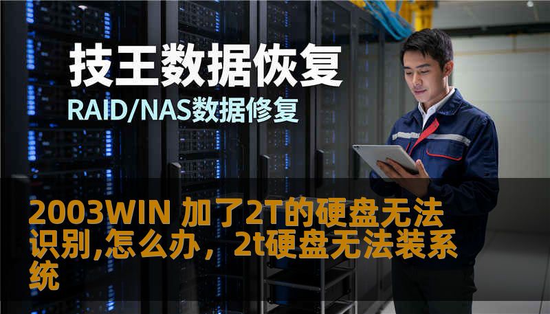 2003WIN 加了2T的硬盘无法识别,怎么办，2t硬盘无法装系统