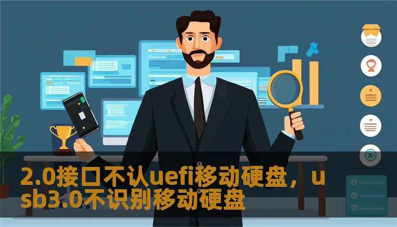 2.0接口不认uefi移动硬盘，usb3.0不识别移动硬盘