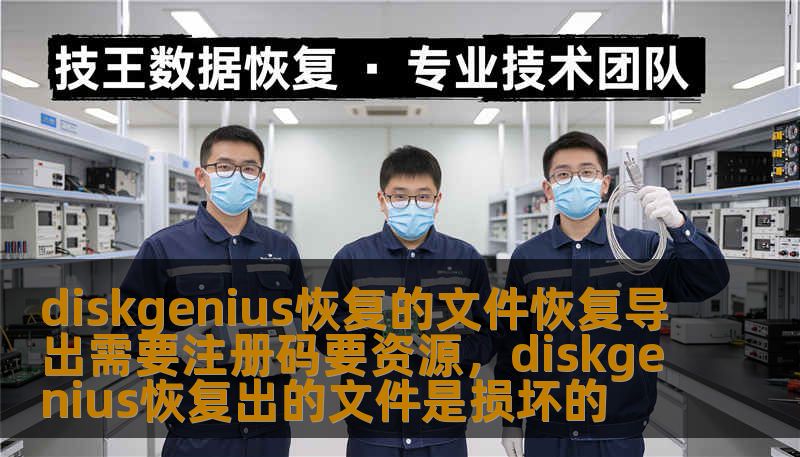 diskgenius恢复的文件恢复导出需要注册码要资源，diskgenius恢复出的文件是损坏的