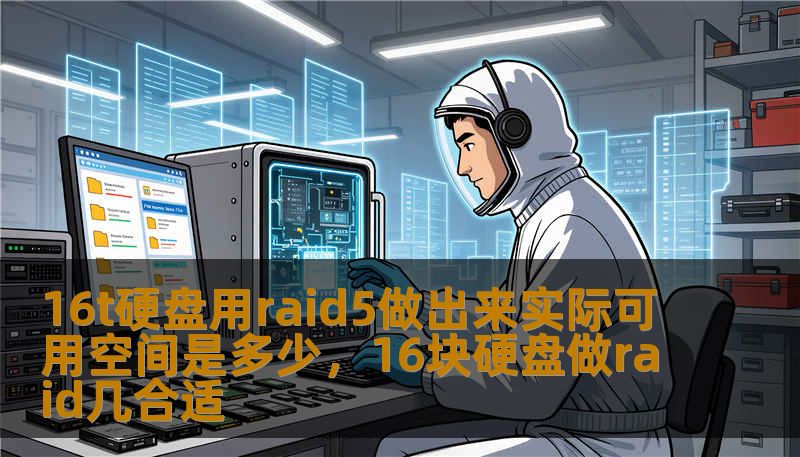 16t硬盘用raid5做出来实际可用空间是多少，16块硬盘做raid几合适