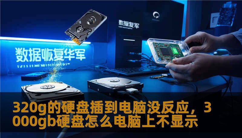 320g的硬盘插到电脑没反应，3000gb硬盘怎么电脑上不显示