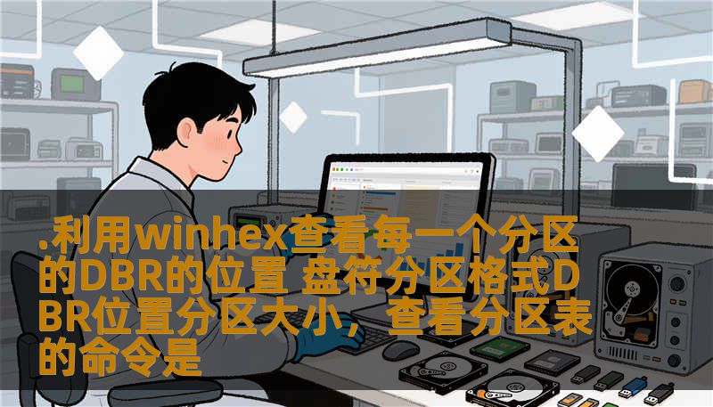 .利用winhex查看每一个分区的DBR的位置 盘符分区格式DBR位置分区大小，查看分区表的命令是