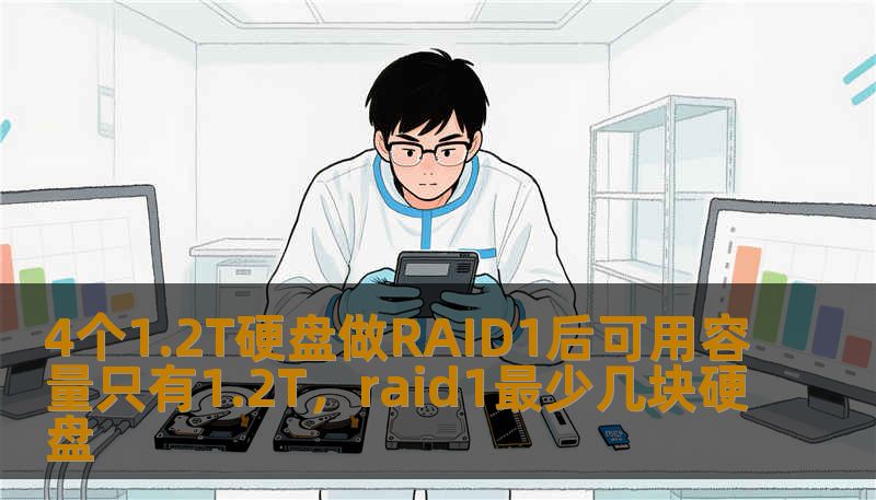 4个1.2T硬盘做RAID1后可用容量只有1.2T，raid1最少几块硬盘
