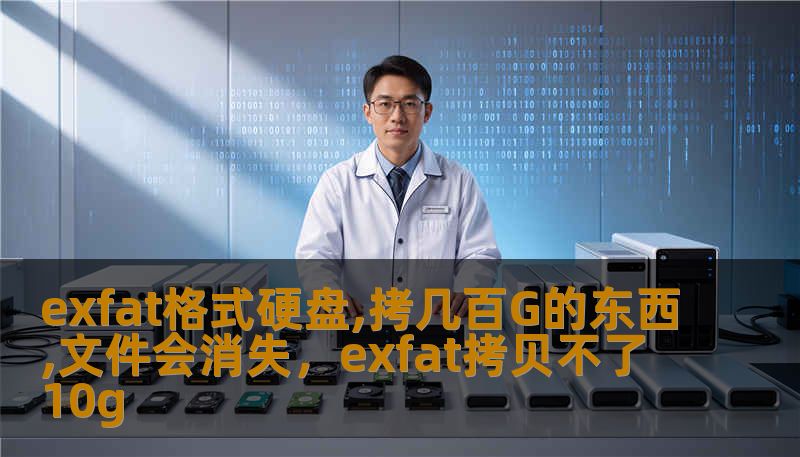 exfat格式硬盘,拷几百G的东西,文件会消失，exfat拷贝不了10g