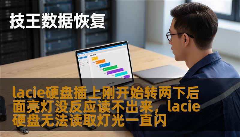 lacie硬盘插上刚开始转两下后面亮灯没反应读不出来，lacie硬盘无法读取灯光一直闪