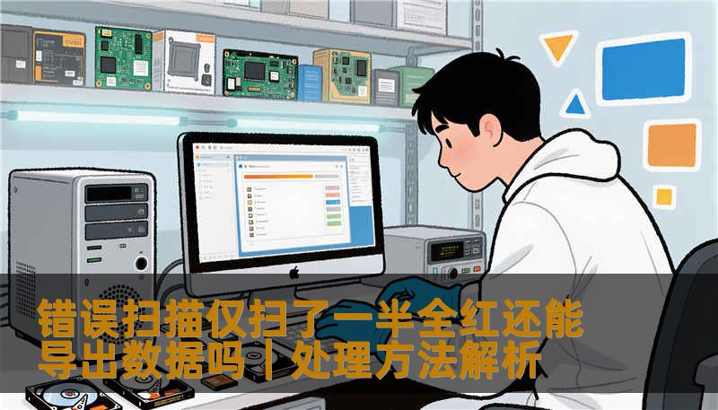 详解错误扫描仅扫了一半全红还能导出数据吗的问题，包括原因分析、恢复成功率、正确处理方法及常见误操作，帮助用户判断是否还能恢复数据。