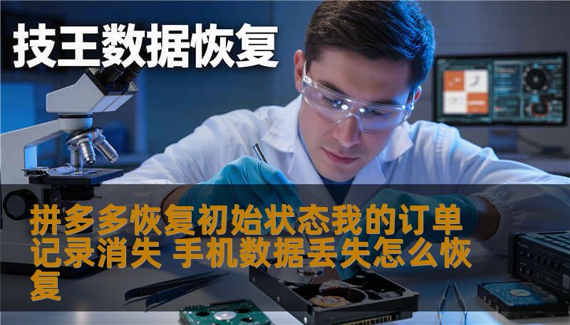 拼多多恢复初始状态我的订单记录消失 手机数据丢失怎么恢复