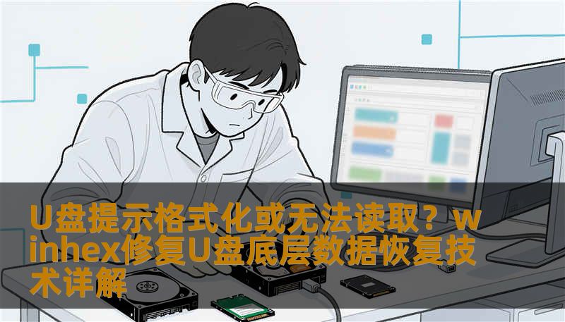 U盘提示格式化或无法读取？winhex修复U盘底层数据恢复技术详解