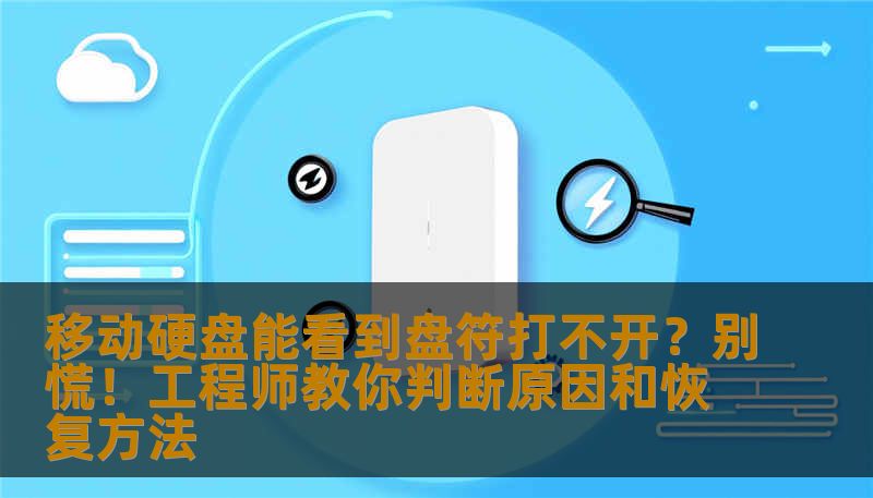 移动硬盘能看到盘符打不开？别慌！工程师教你判断原因和恢复方法