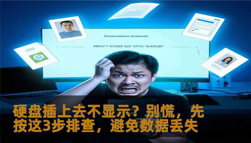 硬盘插上去不显示？别慌，先按这3步排查，避免数据丢失