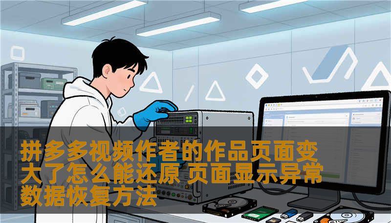拼多多视频作者的作品页面变大了怎么能还原 页面显示异常数据恢复方法
